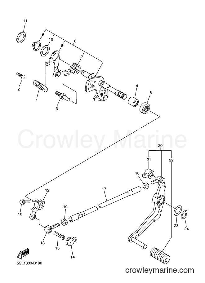 2004 Sport Bike YZF-R6 - YZF-R6 (5SLB) [070] - SHIFT SHAFT