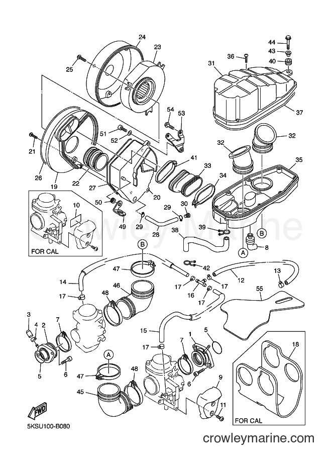 Yamaha Motors XVS1100AT (5KSW) [010] - INTAKE