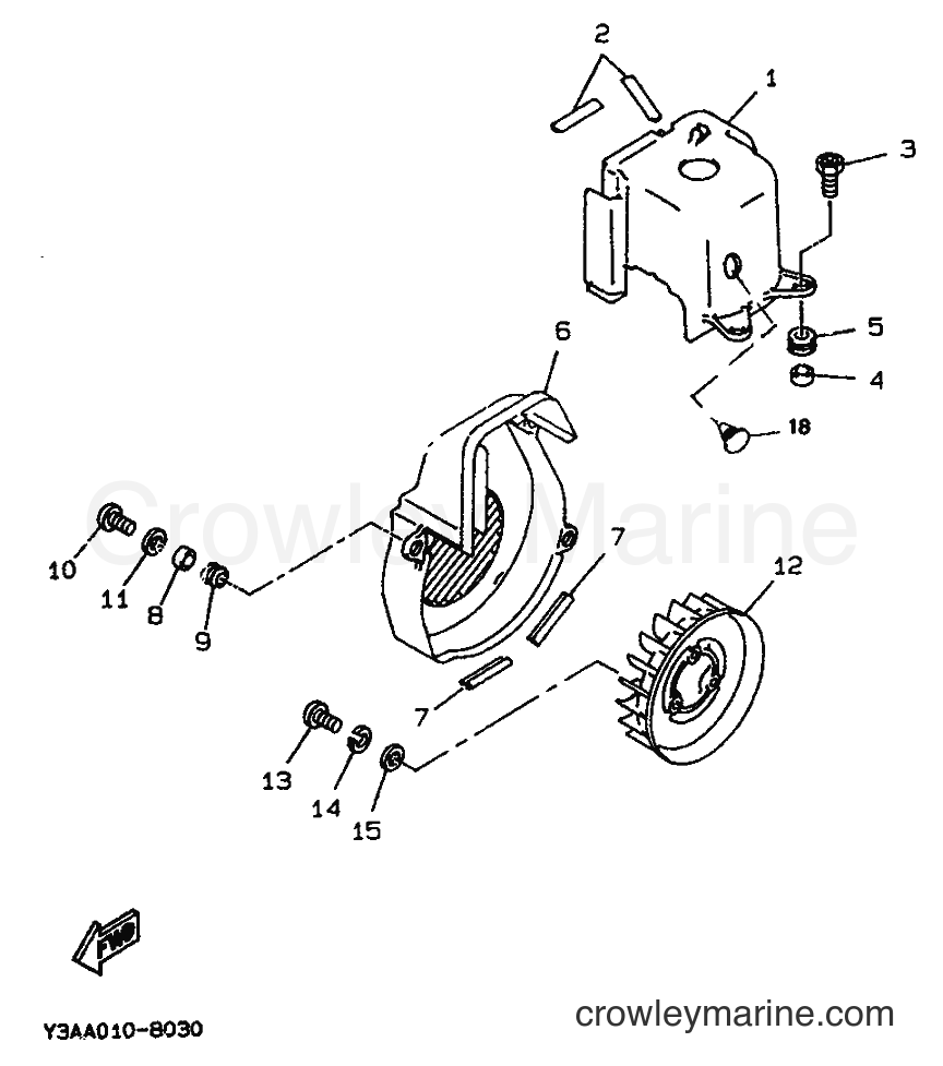1992 Scooter CW50 - CW50 (4BY2) [999] - AIR SHROUD & FAN