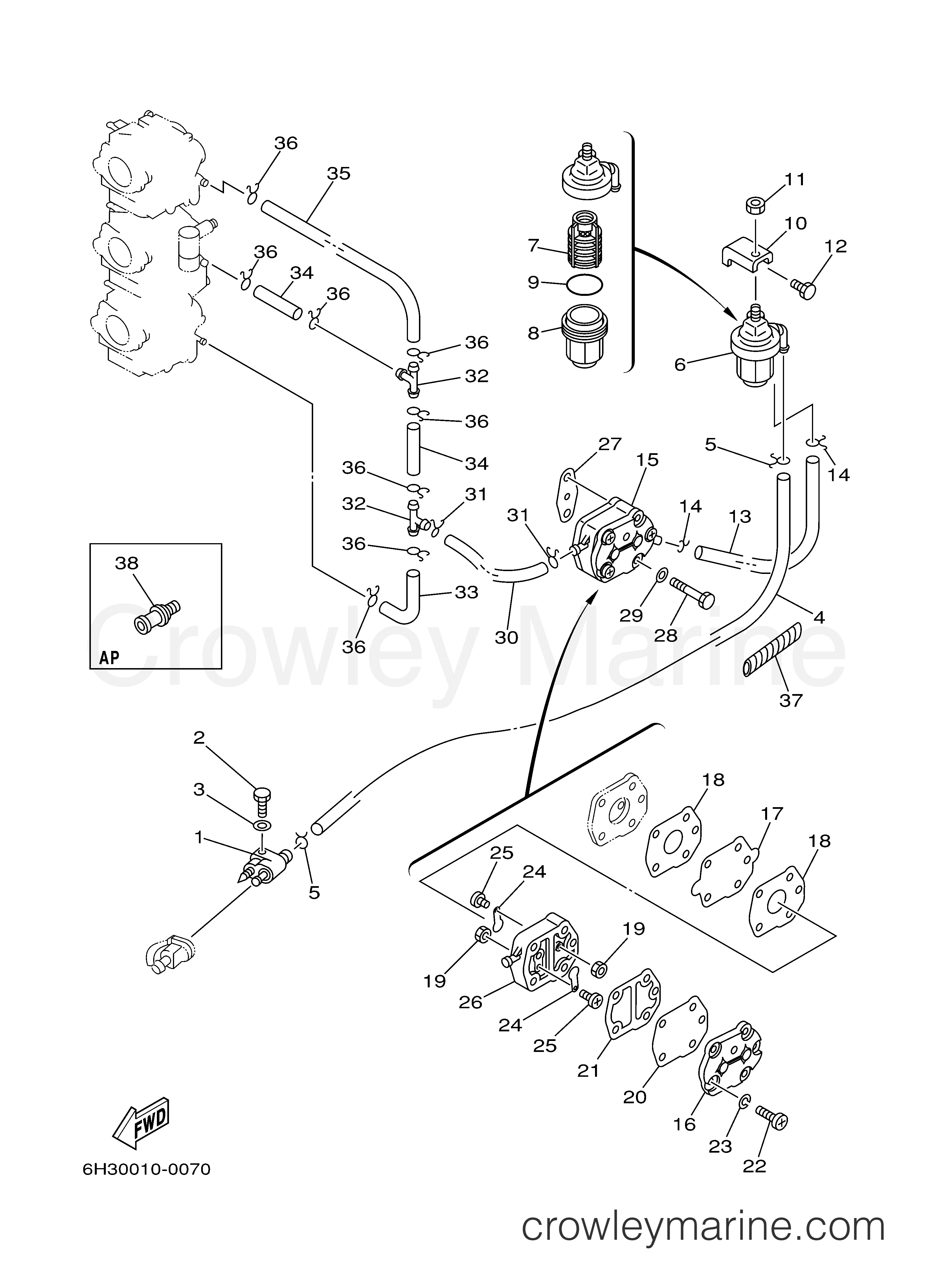 Yamaha Motors 70TLR - FUEL 1