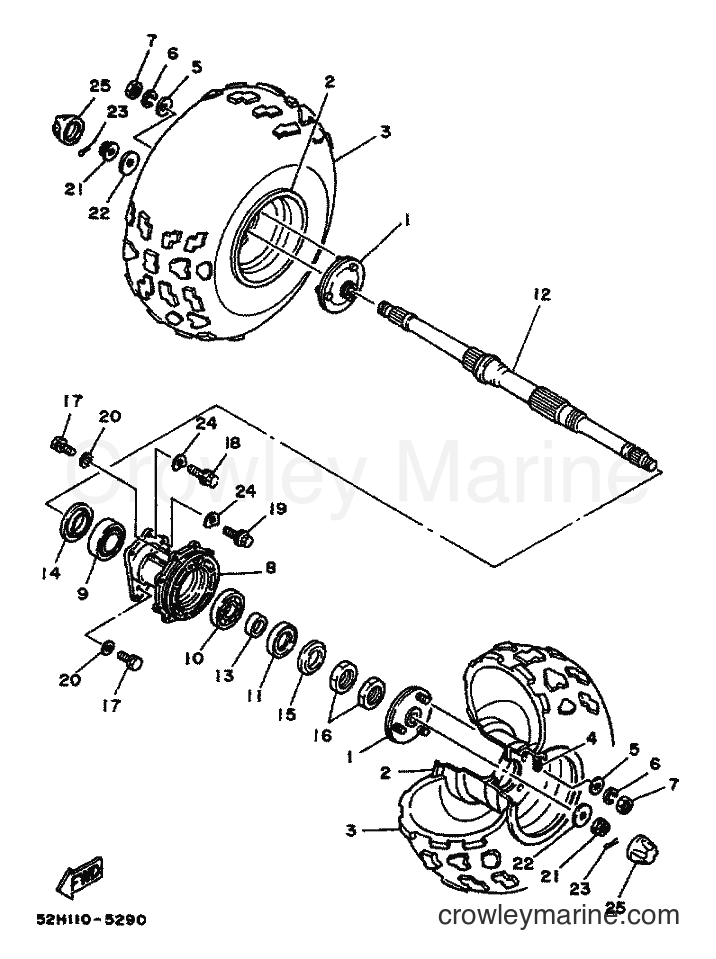 1984 ATV YFM200 - YFM200 (52H) [999] - REAR WHEEL