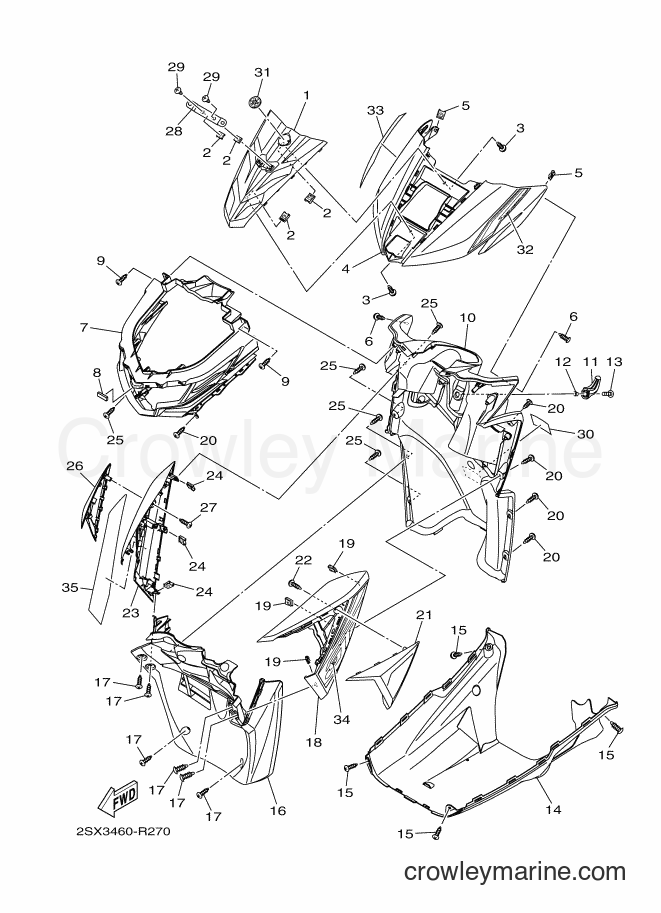 Yamaha Motors LNR125 (2SX4) [010] - LEG SHIELD