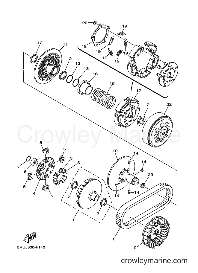Yamaha Motors YP400 (34BD) [010] - CLUTCH