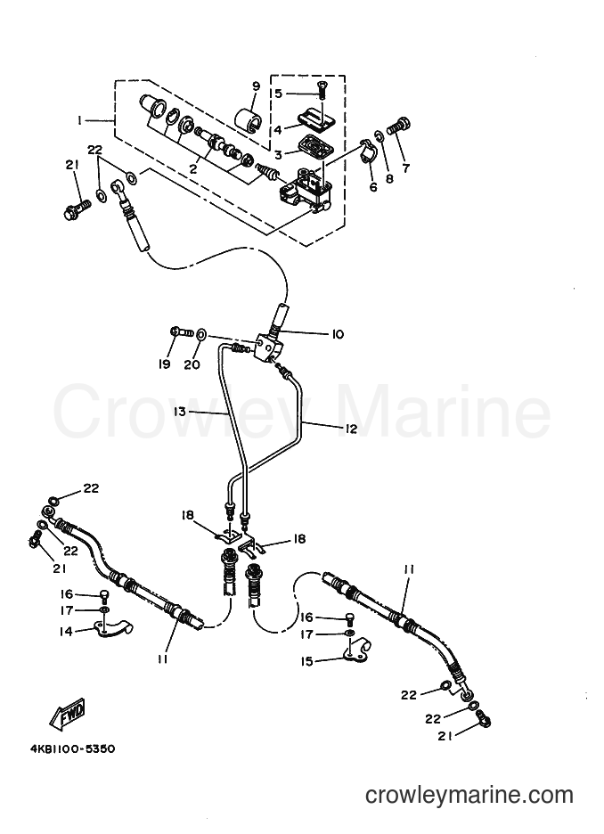 1997 ATV YFM350FWB - YFM350FWB (4WU2) [010] - FRONT MASTER CYLINDER