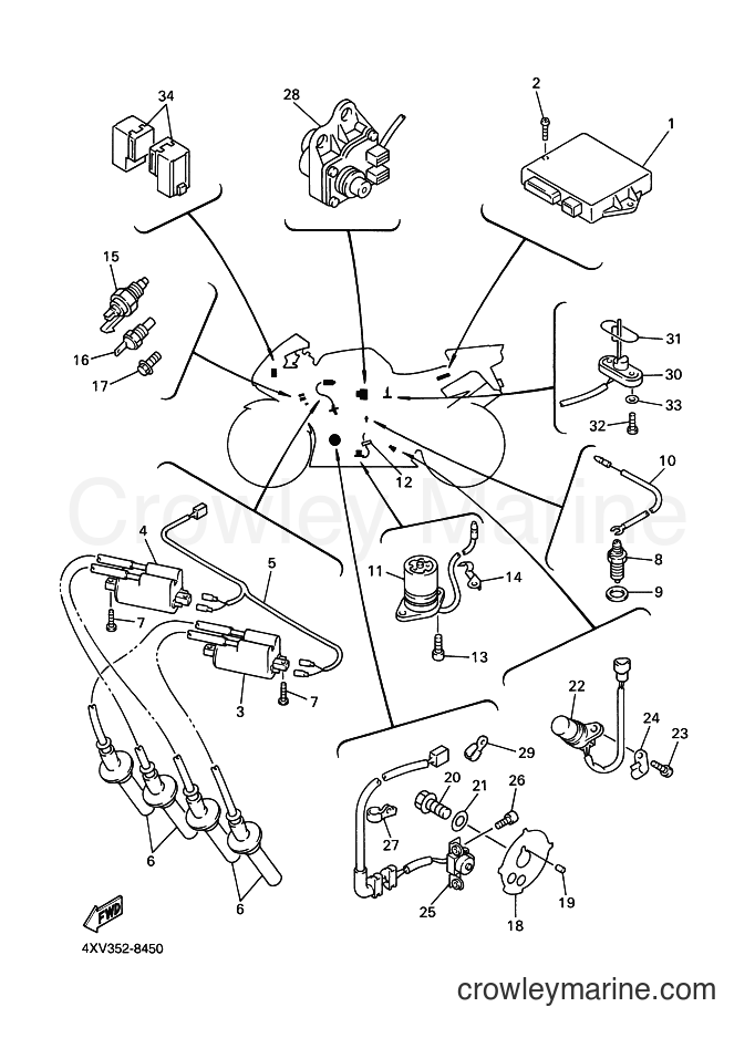 1999 Sport Bike YZF-R1 - YZF-R1 (4XV7) [070] - ELECTRICAL 1