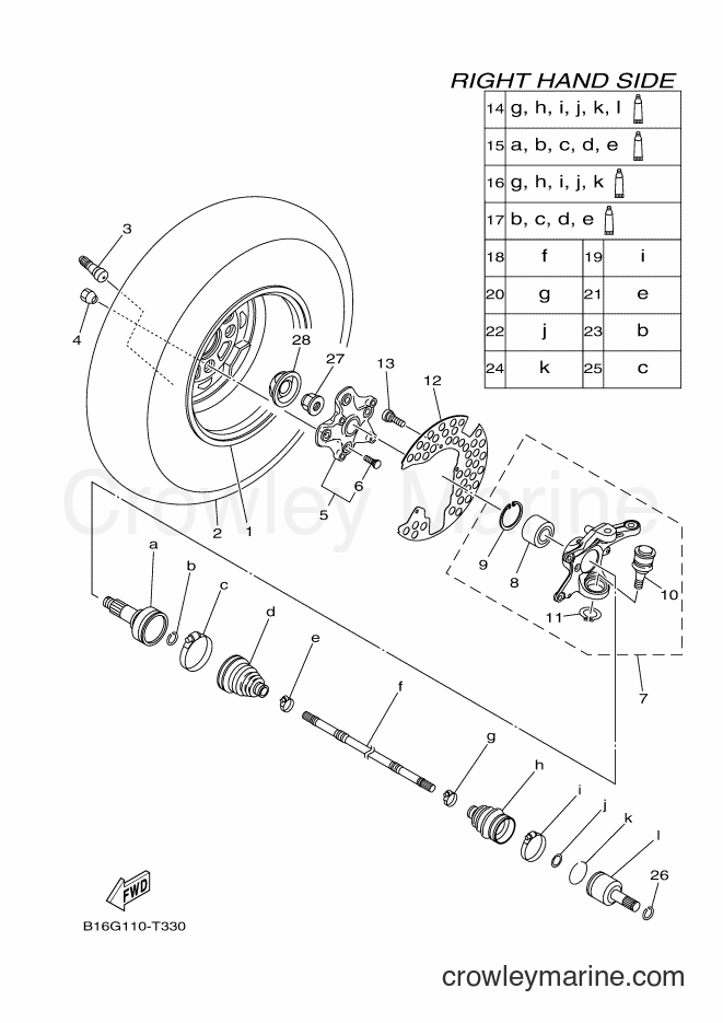 2018 ATV YFM700FWBD - YFM700FWBD (B32F) [010] - FRONT WHEEL 2