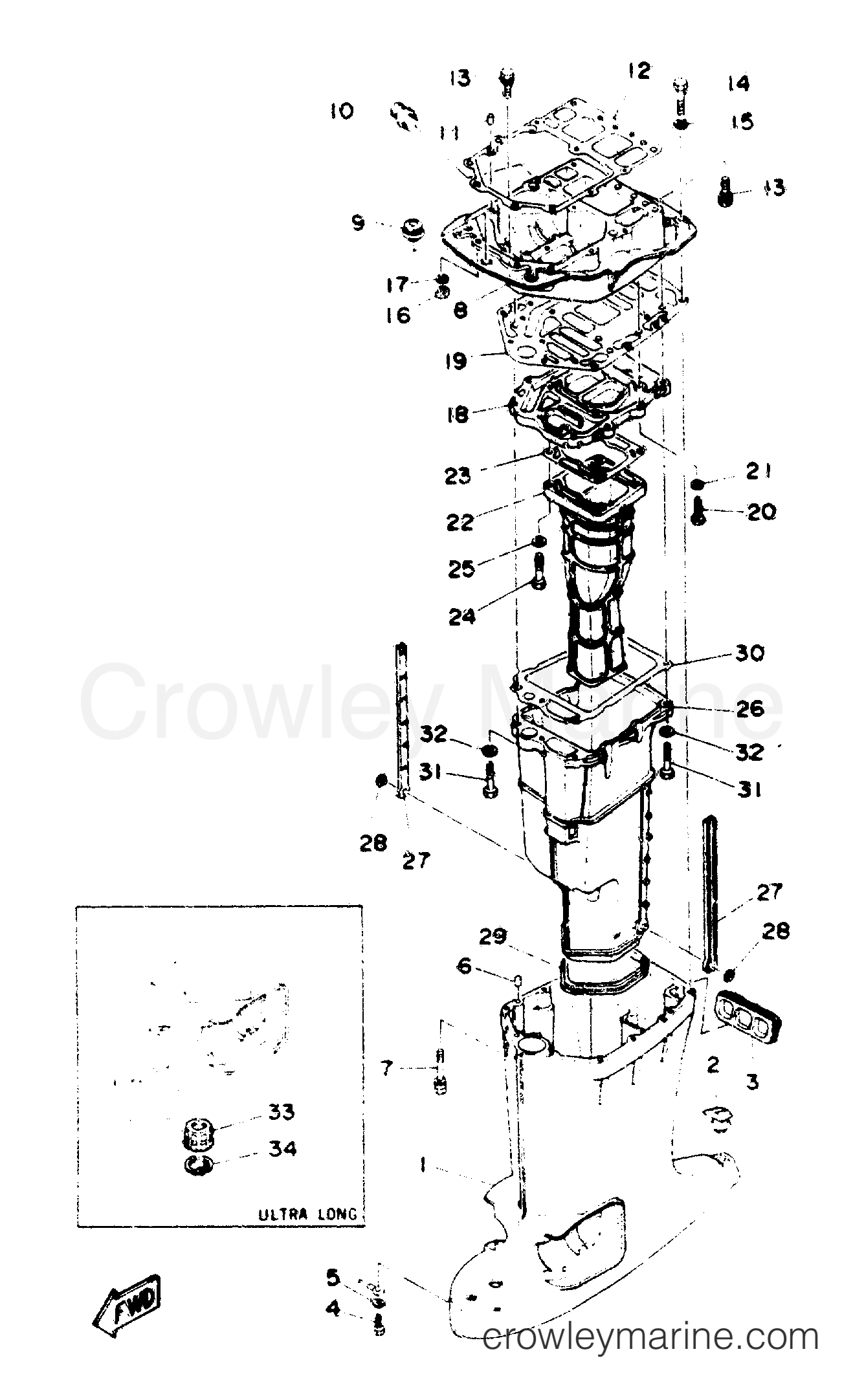 Yamaha Motors C115TXRR - UPPER CASING