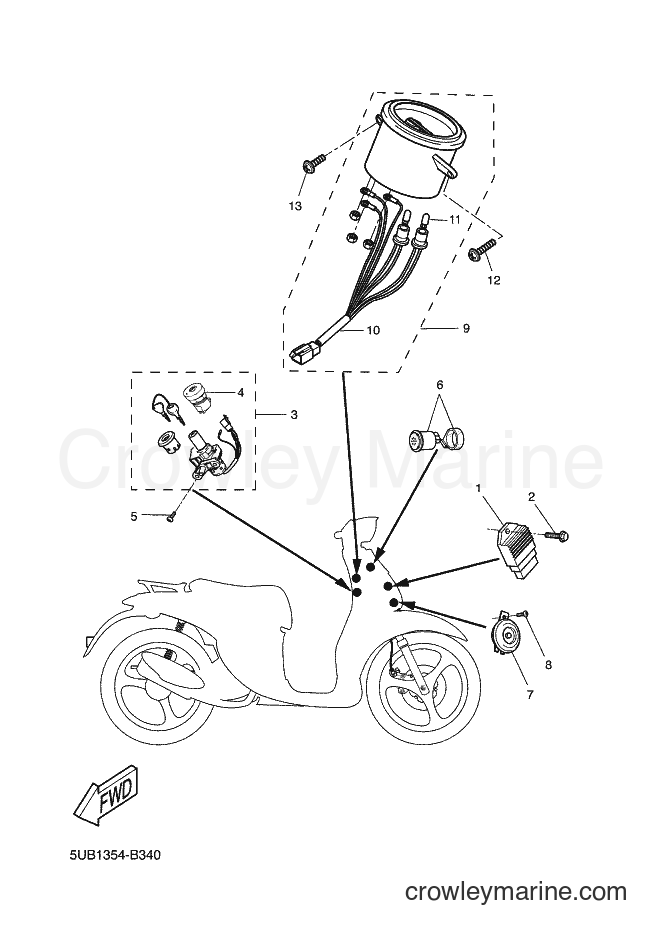 Yamaha Motors YH50 (5PF3) [010] - ELECTRICAL 1