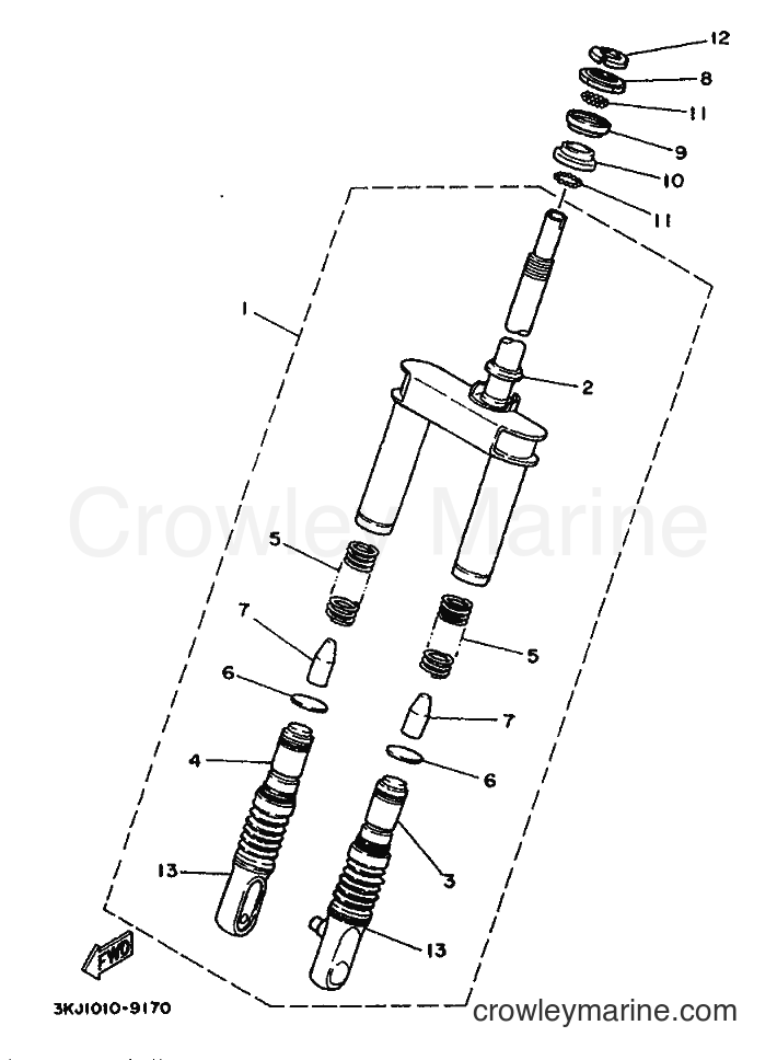 Yamaha Motors CY50 (3WG1) [999] - FRONT FORK