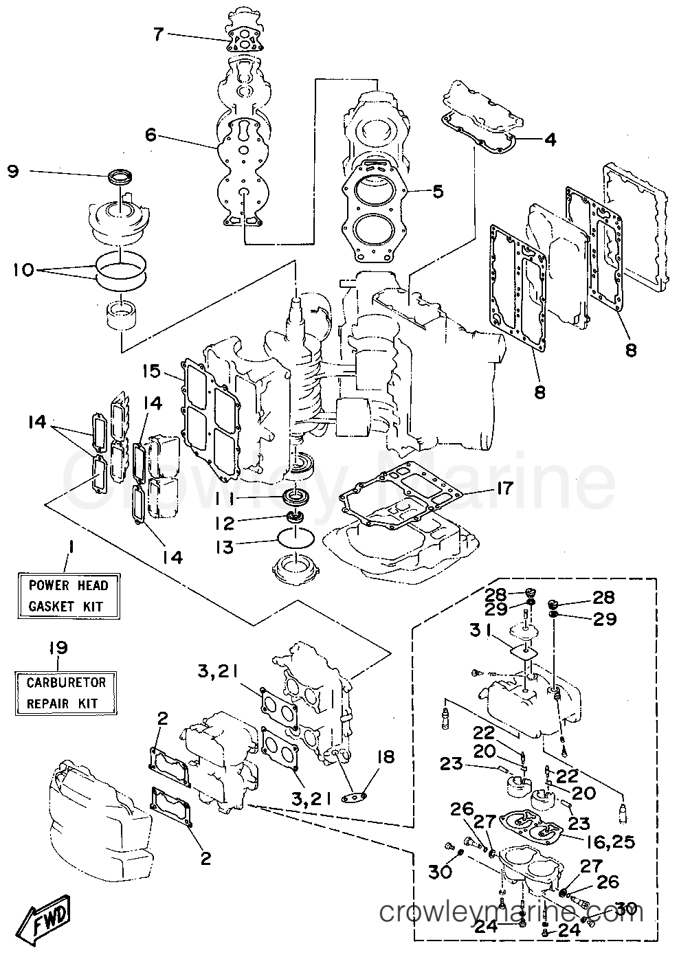 Yamaha Motors L130TXRT - REPAIR KIT 1