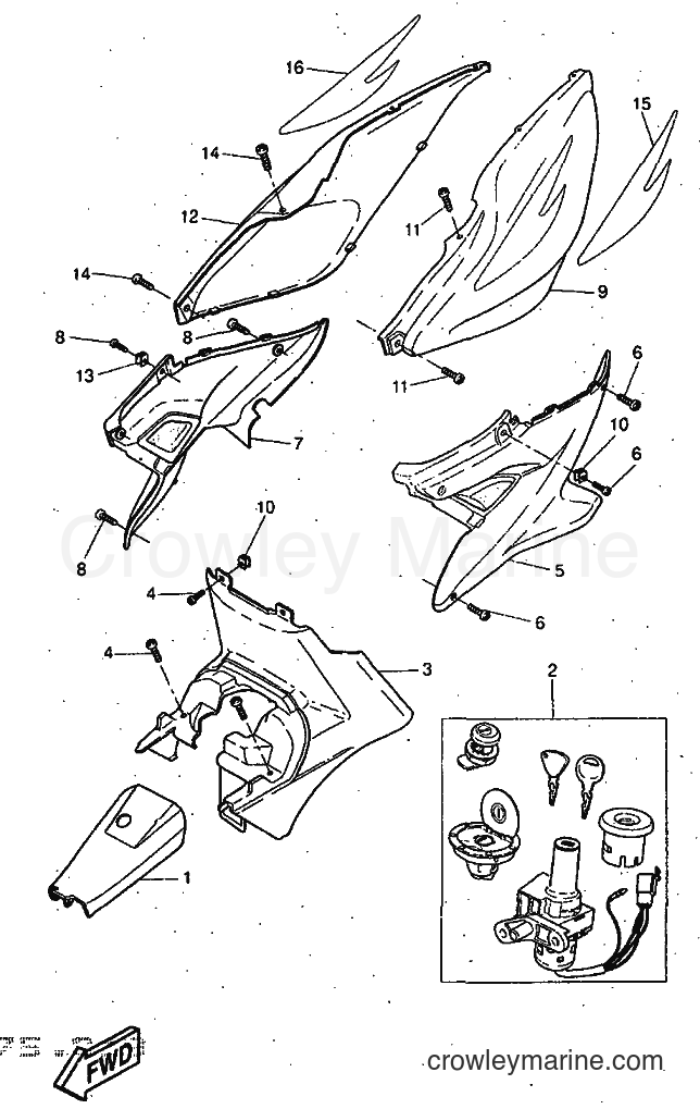 1997 Scooter YQ50 - YQ50 (5CN1) [999] - SIDE COVER