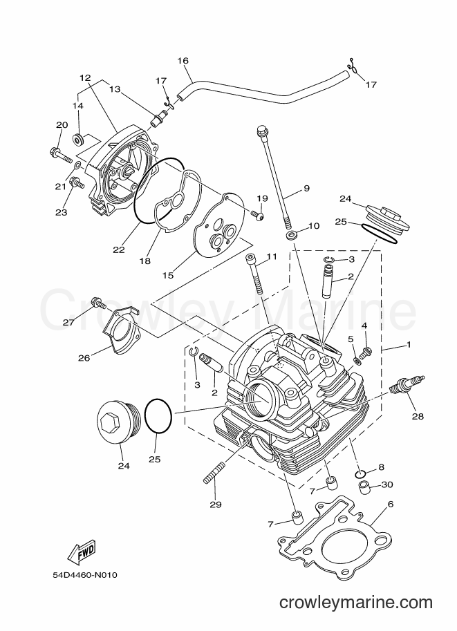 2014 Street Bike SX-4 - SX-4 (54D5) [010] - CYLINDER HEAD