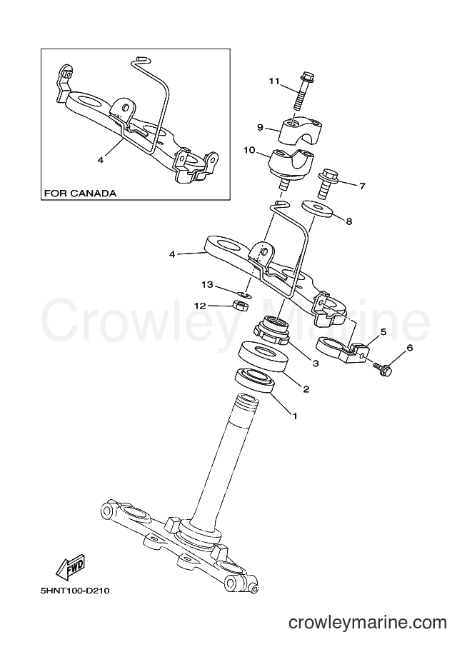 2007 Dirt Bike TT-R90E - TT-R90E (3P27) [010] - STEERING