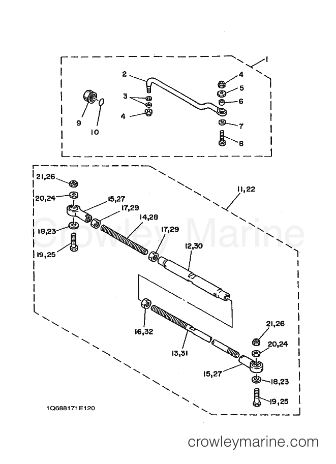 Yamaha Motors 85AE (6880) [010] - STEERING GUIDE ATTACHMENT