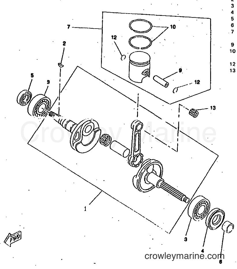 1998 Scooter CW50RSP - CW50RSP (4WL6) [010] - CRANKSHAFT & PISTON