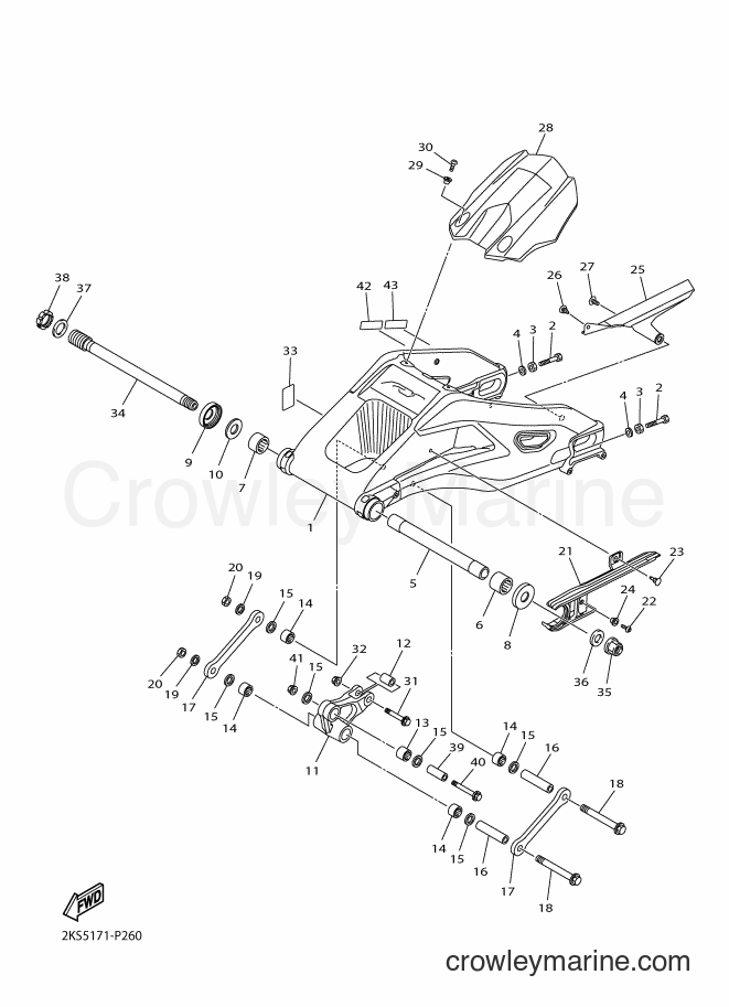 Yamaha Motors YZF-R1M (2KSJ) [010] - REAR ARM
