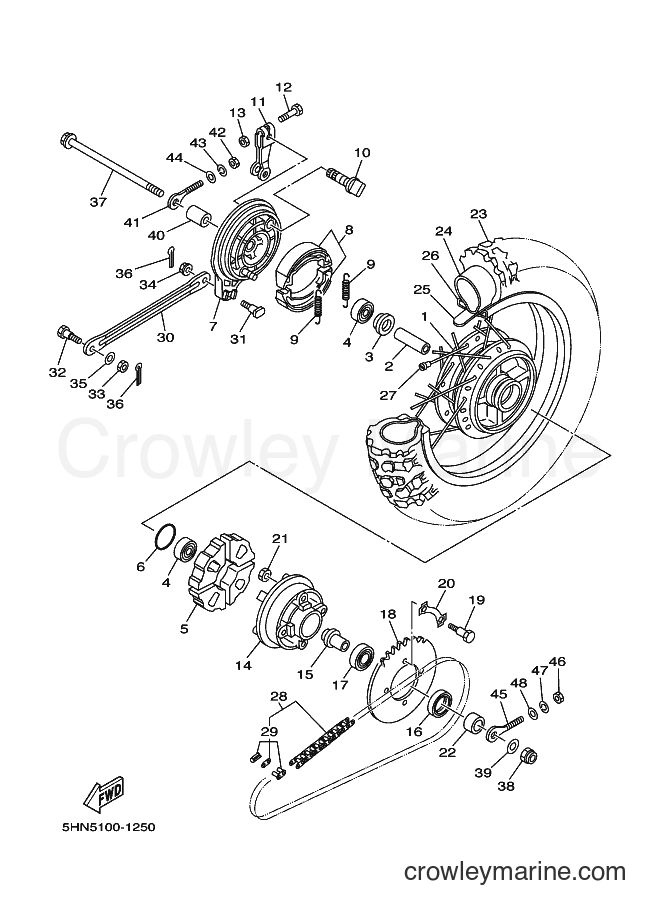 Yamaha Motors TT-R90 (5HN6) [050] - REAR WHEEL