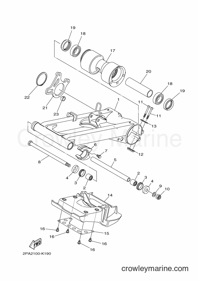 2012 ATV YFM125R - YFM125R (2PA5) [010] - REAR ARM