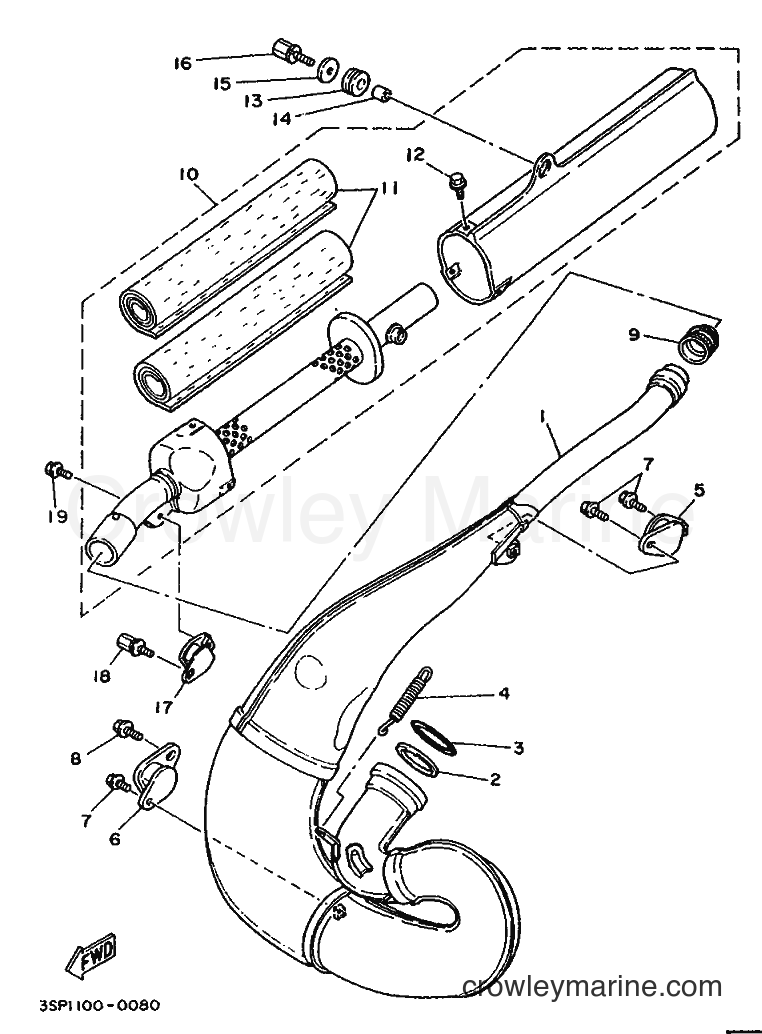 1990 Dirt Bike YZ250 - YZ250 (3SP2) [030] - EXHAUST