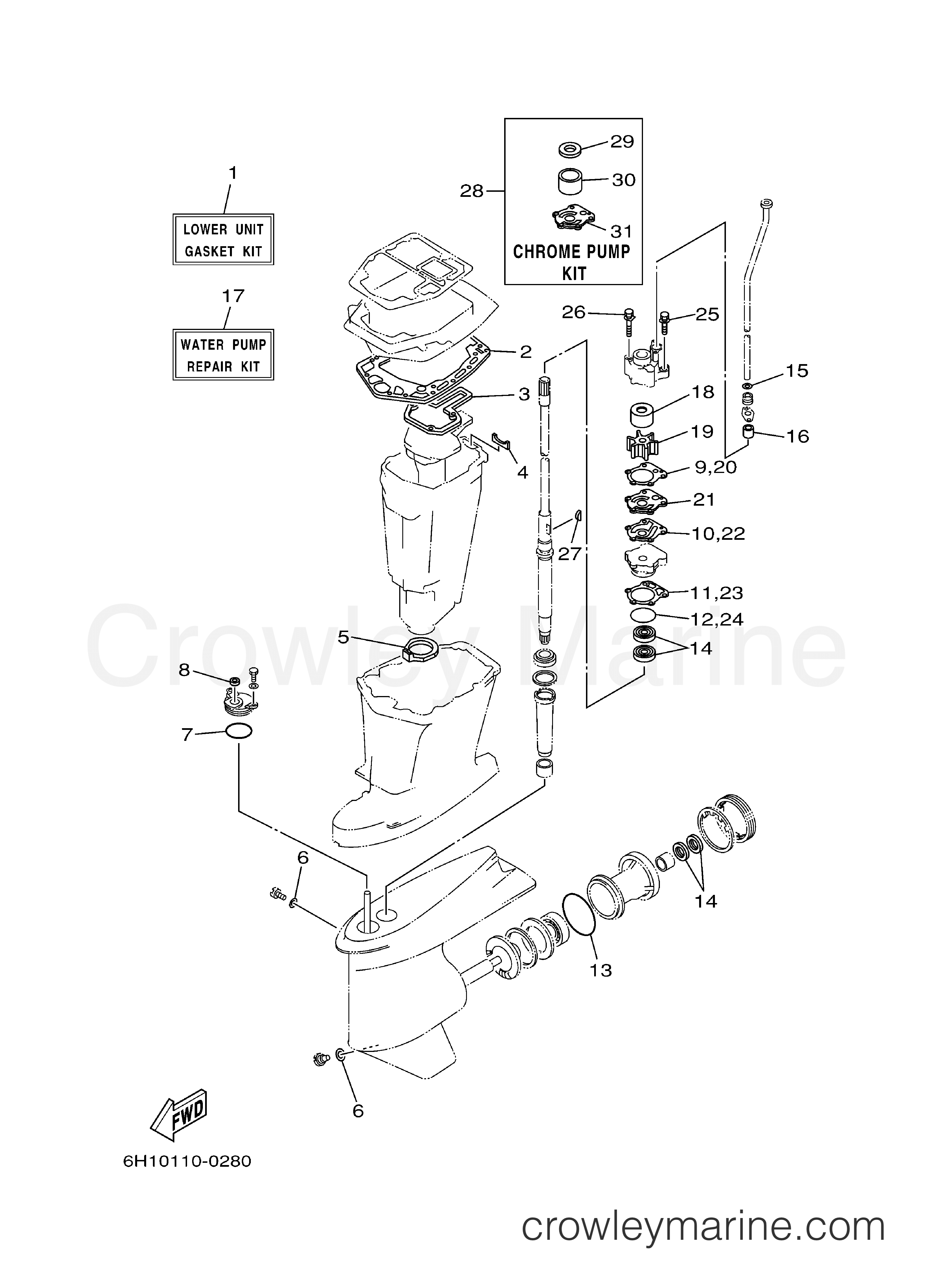 Yamaha Motors CV85ETLD - REPAIR KIT 2