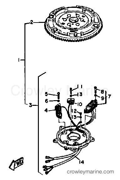 Yamaha Motors 25ESK - CDI MAGNETO (25E)