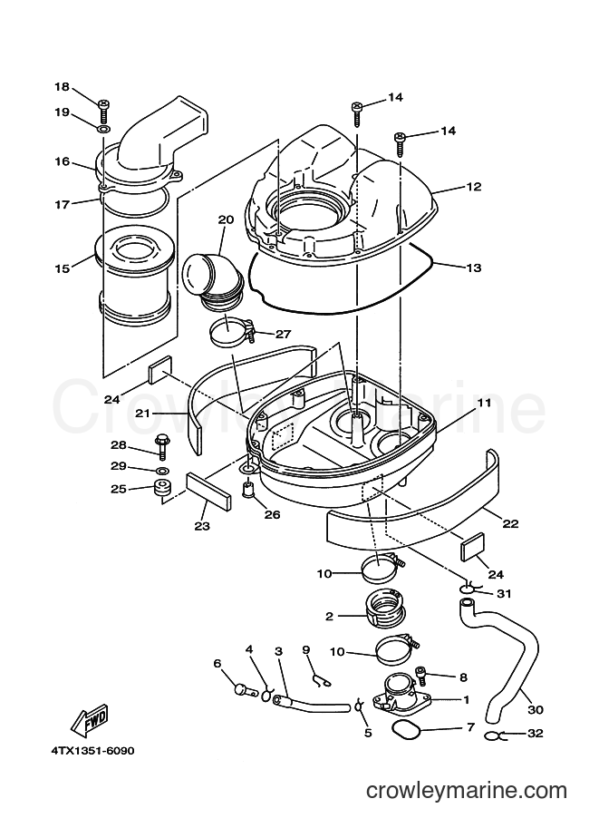 1997 Street Bike TDM850 - TDM850 (4TX2) [080] - INTAKE
