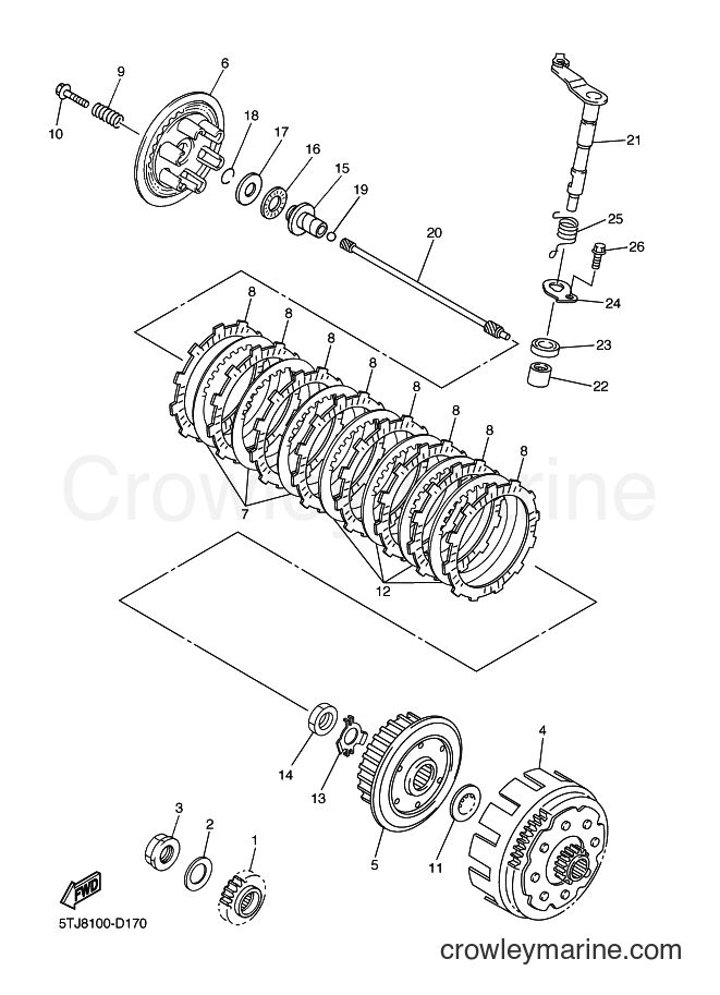 2005 Dirt Bike WR450F - WR450F (5TJA) [020] - CLUTCH