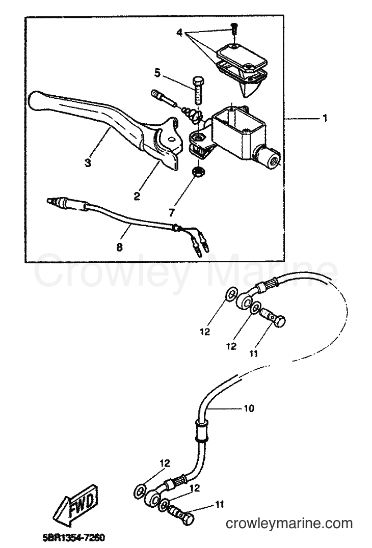 1999 Scooter YQ50 - YQ50 (5HE5) [010] - FRONT MASTER CYLINDER