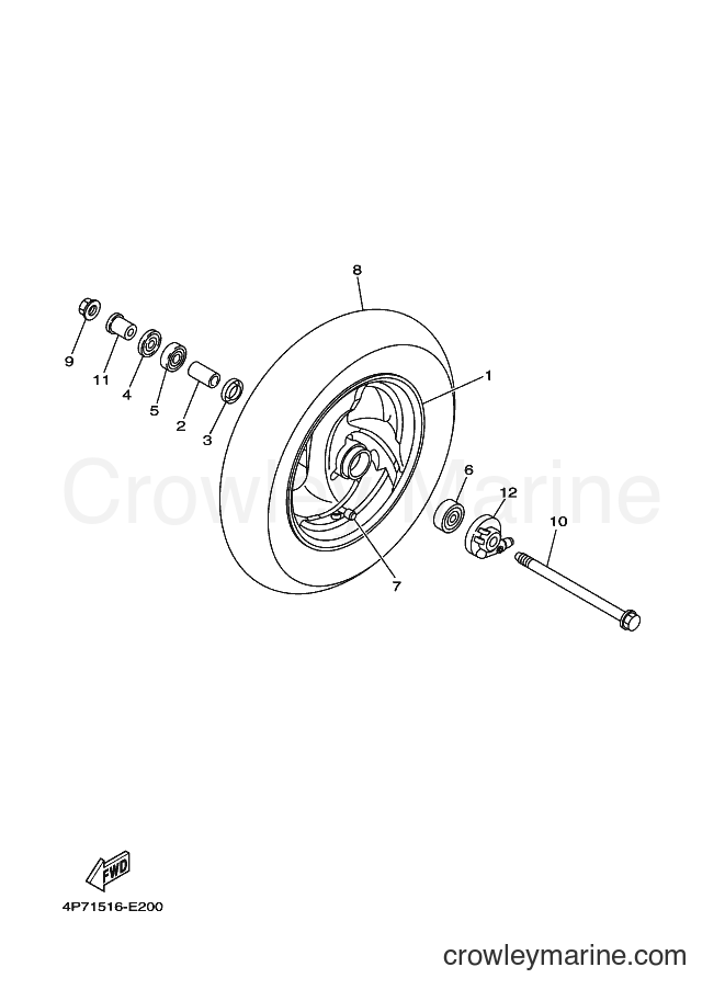 Yamaha Motors XC125E (4P7A) [010] - FRONT WHEEL