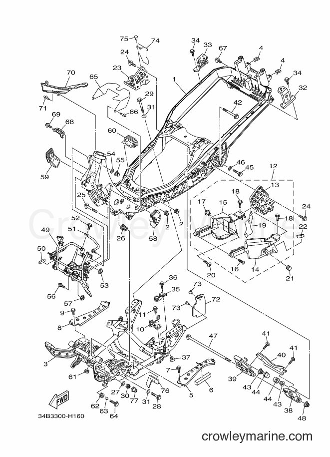 Yamaha Motors YP400A (34BE) [040] - FRAME