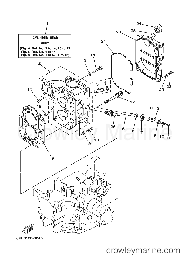Yamaha Motors F25A (65W0) [370] - CYLINDER & CRANKCASE 2
