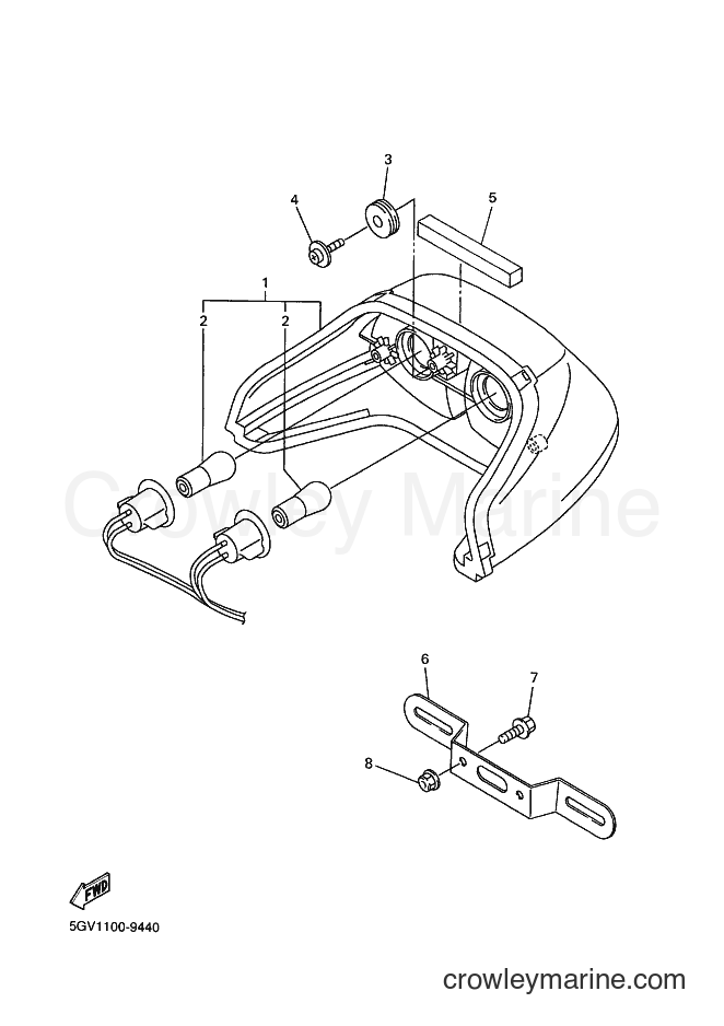 2000 Sport Bike YZF-R6 - YZF-R6 (5GV6) [010] - TAILLIGHT