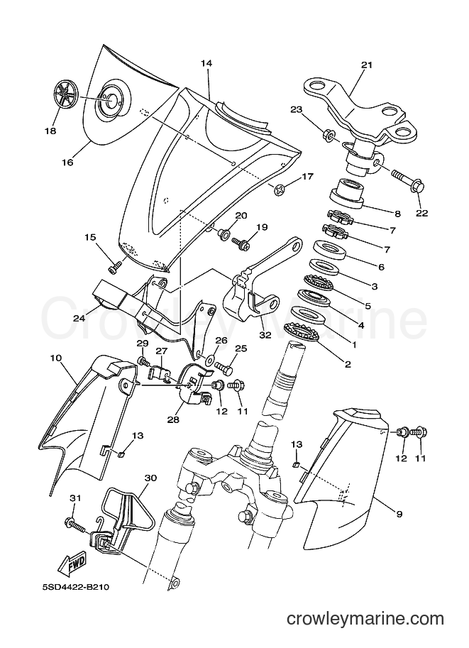 Yamaha Motors T105SE (5SD4) [010] - STEERING