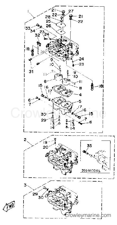 Yamaha Motors 175TXRQ - CARBURETOR