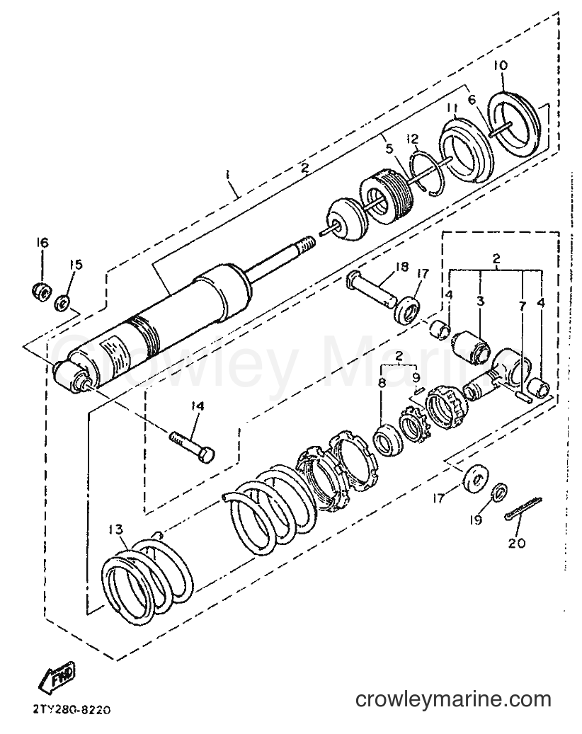 1987 Dirt Bike XT600 - XT600 (2KF) [999] - REAR SUSPENSION