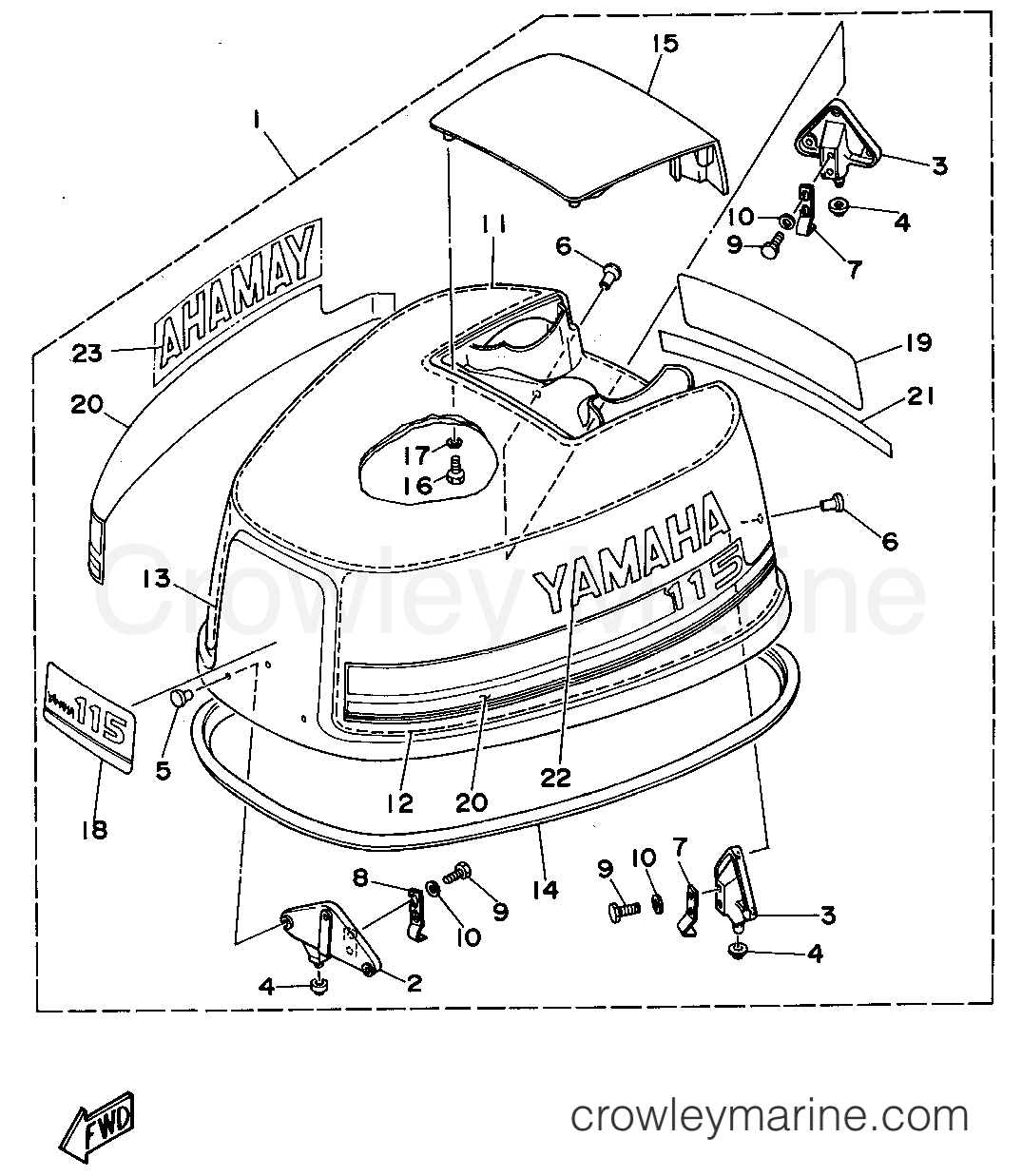 Yamaha Motors C115TXRT - TOP COWLING