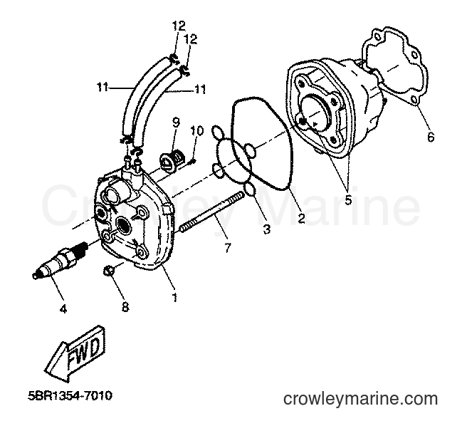 2001 Scooter YQ50 - YQ50 (5KL4) [010] - CYLINDER