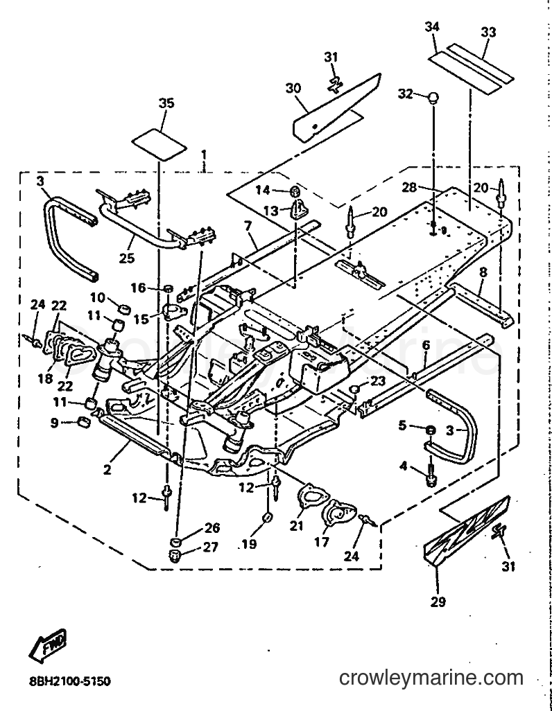 1995 Snowmobile PZ480ST - PZ480ST (8BH2) [020] - FRAME