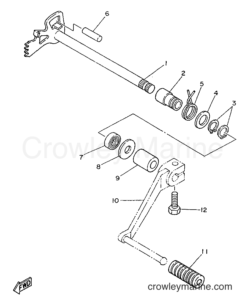 1996 Street Bike SR250SP - SR250SP (3TH5) [999] - SHIFT SHAFT