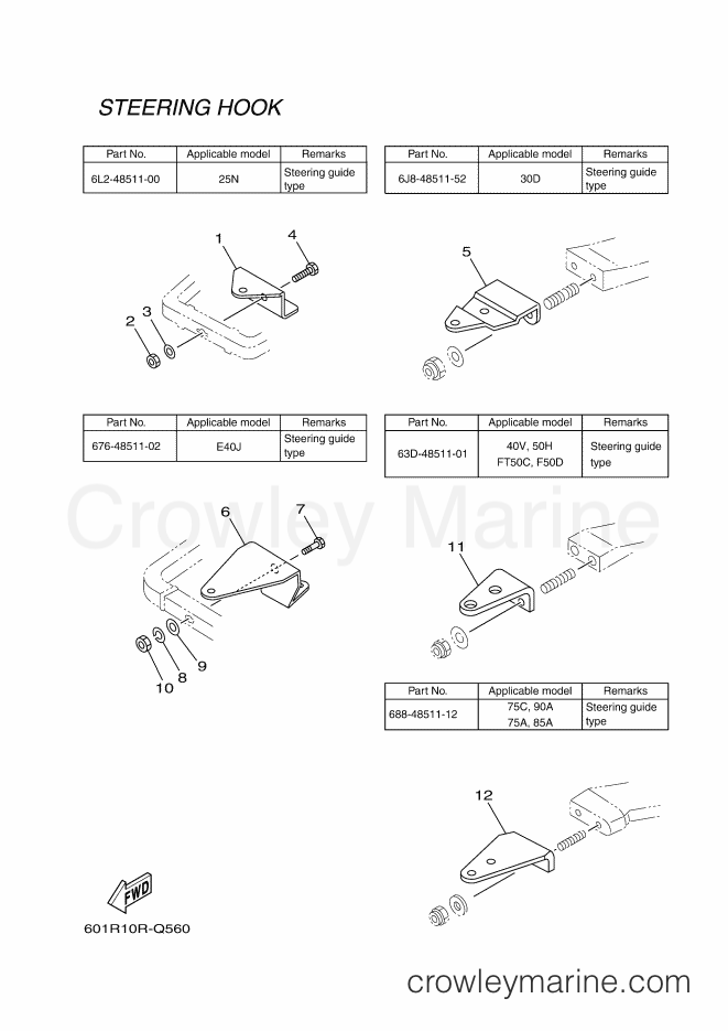 Yamaha Motors RIGGING REMOCON-2016 (601R) [010] - STEERING HOOK 1