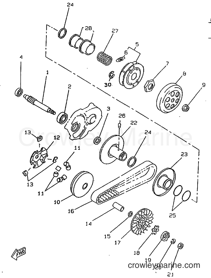 1998 Scooter CW50RSX - CW50RSX (5CD3) [010] - CLUTCH