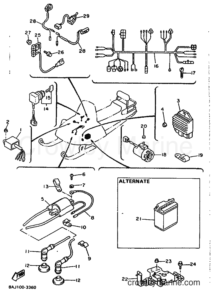 1993 Snowmobile ET410TR - ET410TR (8AJ1) [020] - ELECTRICAL 1