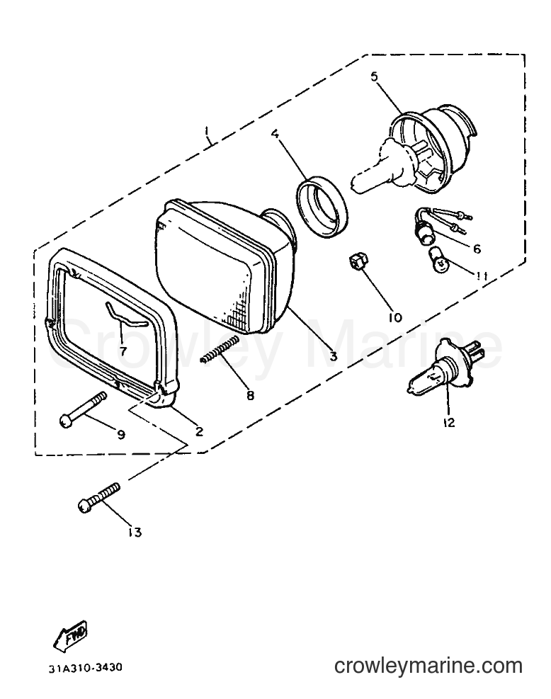 Yamaha Motors XJ600 (51J) [99A] - HEADLIGHT