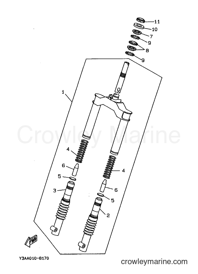 Yamaha Motors CW50 (3ES2) [010] - FRONT FORK