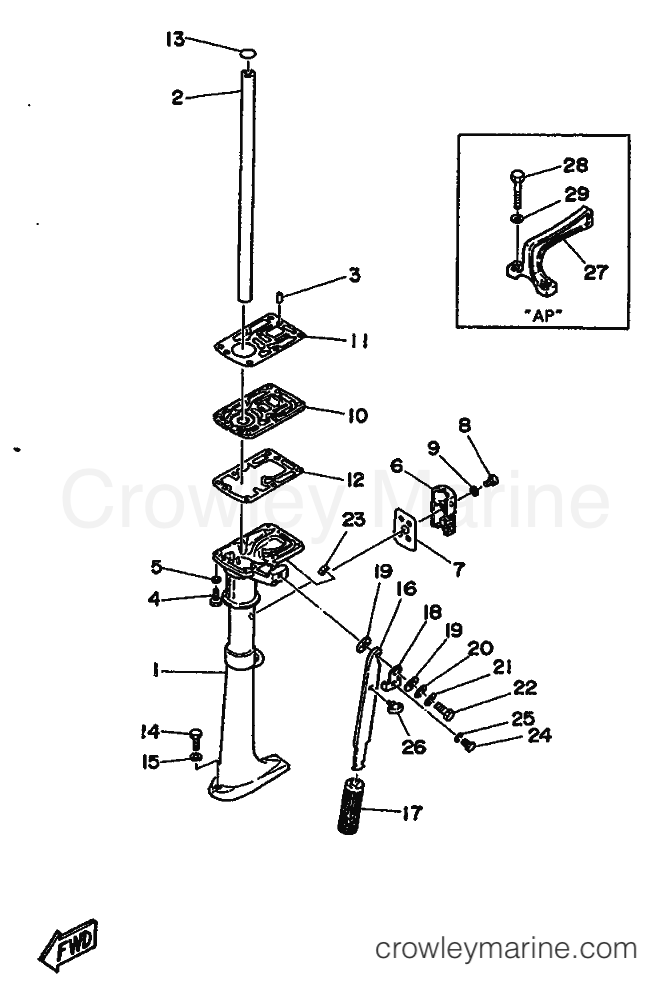 Yamaha Motors 2B (6A1) [999] - UPPER CASING