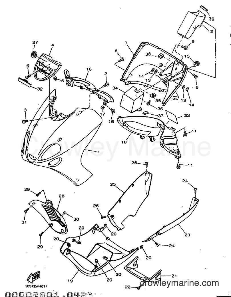 1998 Scooter YP125E - YP125E (5DS6) [010] - COWLING 1