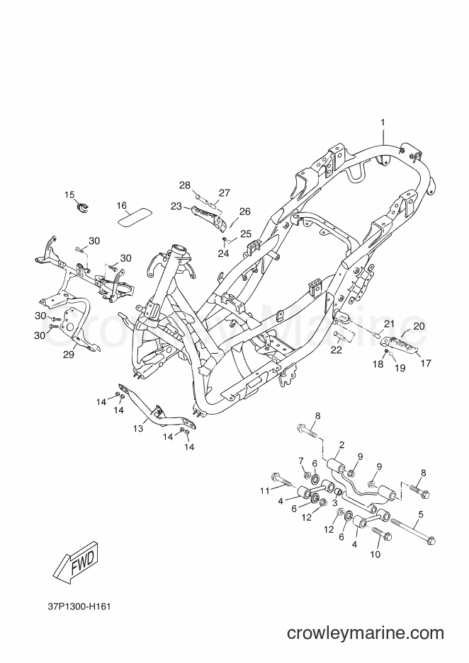 Yamaha Motors YP125RA (39D2) [030] - FRAME
