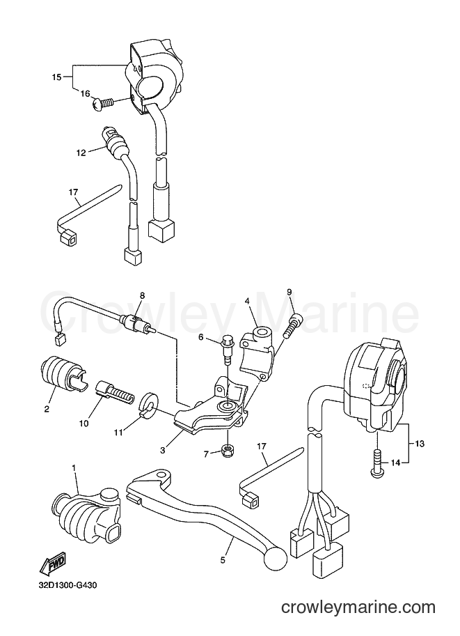 2008 Dirt Bike WR250X - WR250X (32D2) [010] - HANDLE SWITCH & LEVER