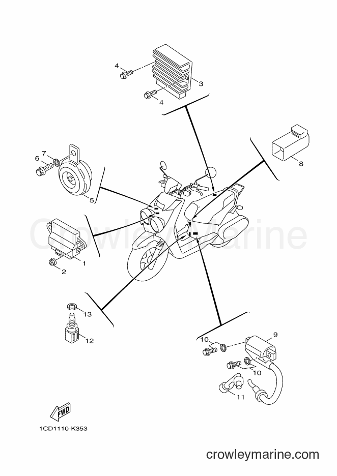 Yamaha Motors YW50F (1CDE) [010] - ELECTRICAL 1