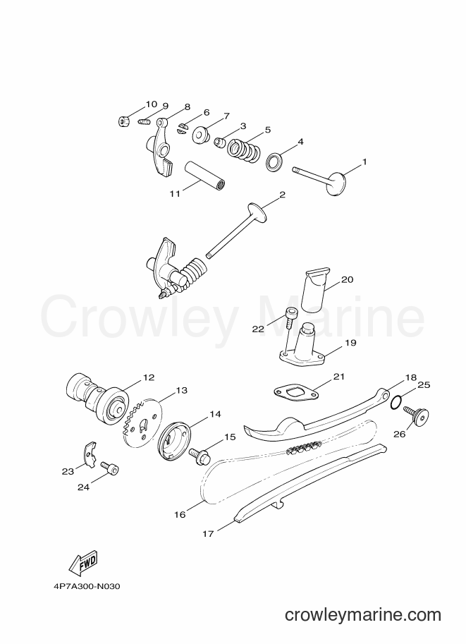 2014 Scooter XC125E - XC125E (4P7A) [010] - CAMSHAFT & VALVE